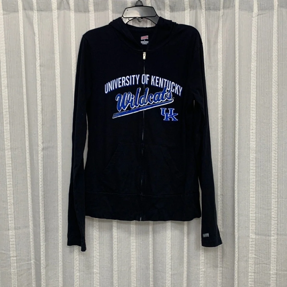 Soffe UK Wildcats University of Kentucky Full Zip Hoodie Lightweight Size L -EUC - Picture 1 of 11